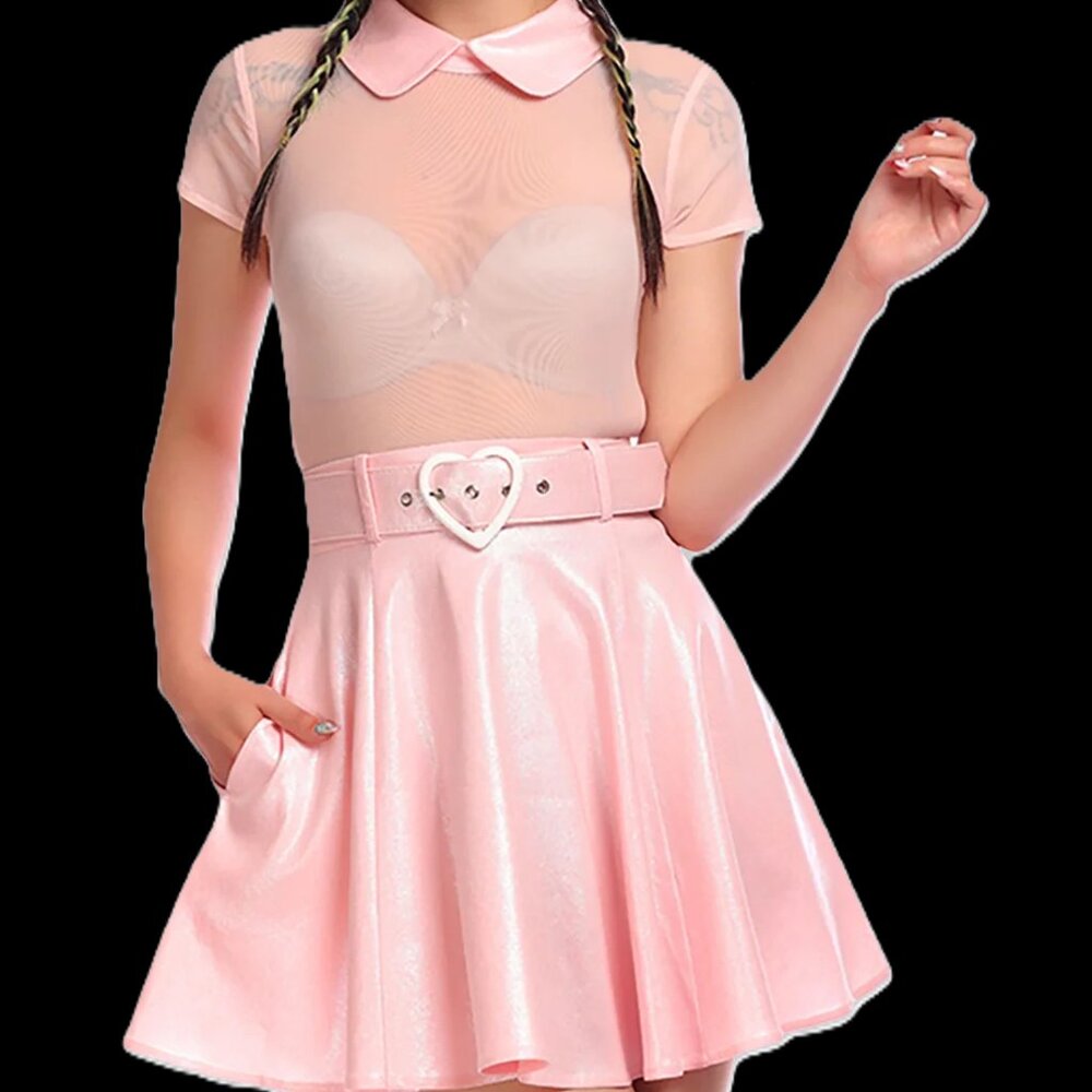 Pink Glitter Skater Dress Sizes Various Sizes 2XL plus size LAST ONE!